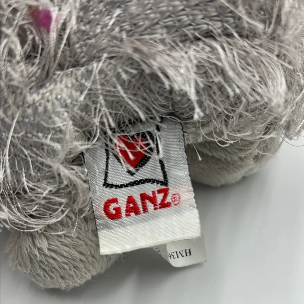 Vintage GANZ Porcupine Hedgehog Plush Toy White Gray 8 Inches HM368